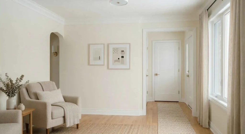 modern interior door in a well-designed hallway