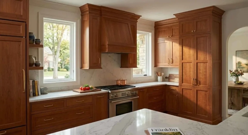 Finished kitchen with modern cabinets in Franklin Tennessee