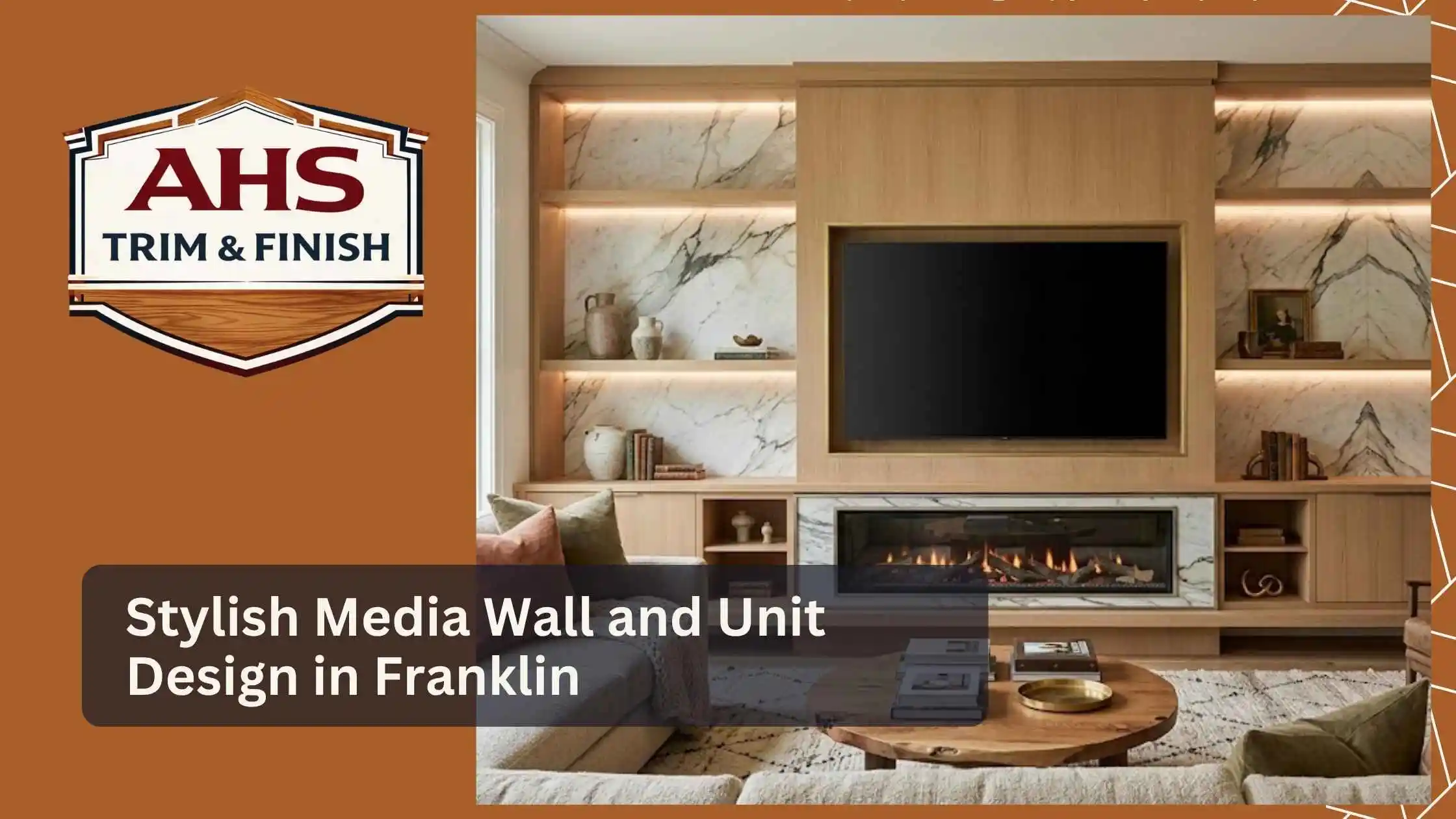 Stylish Media Wall and Unit Design in Franklin