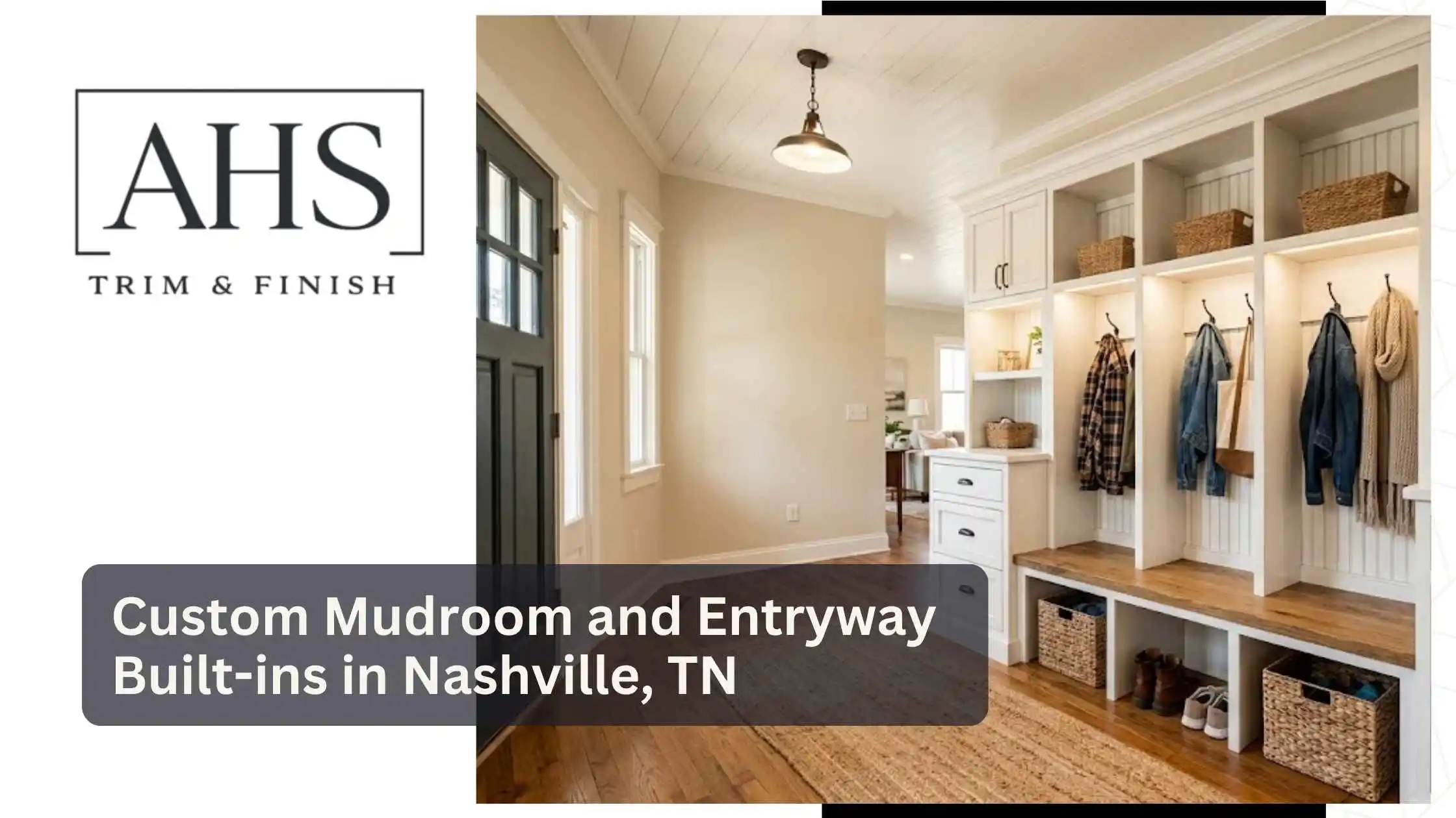 Custom Mudroom and Entryway Built-ins in Nashville, TN