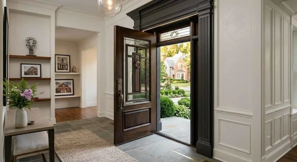 Premium door hardware and trim upgrade in Nashville TN modern home interior