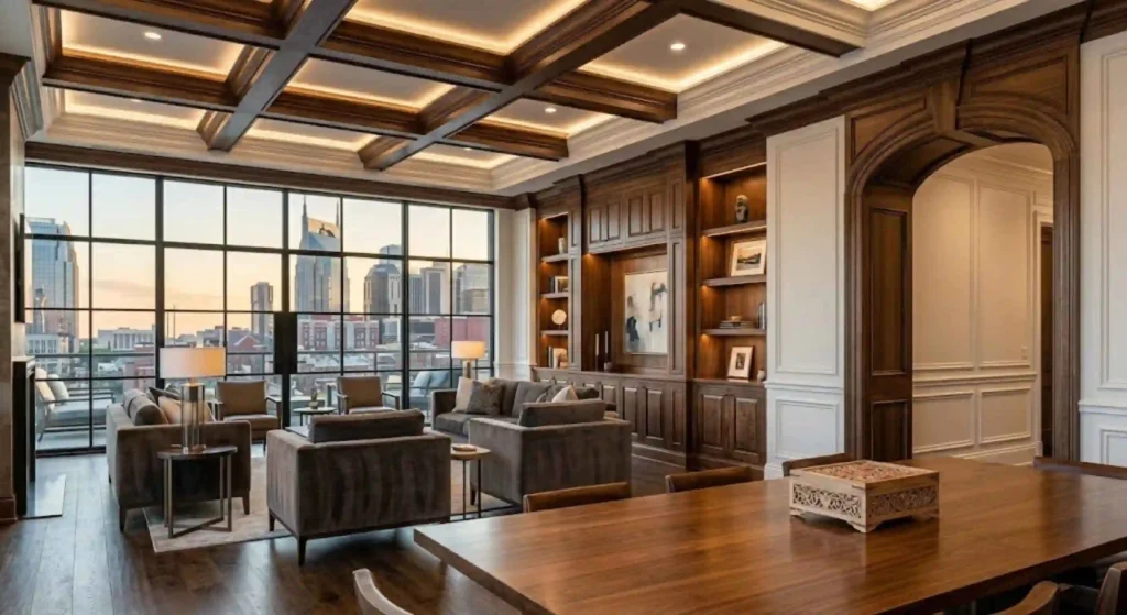 Completed Nashville interior featuring professionally finished trim and millwork