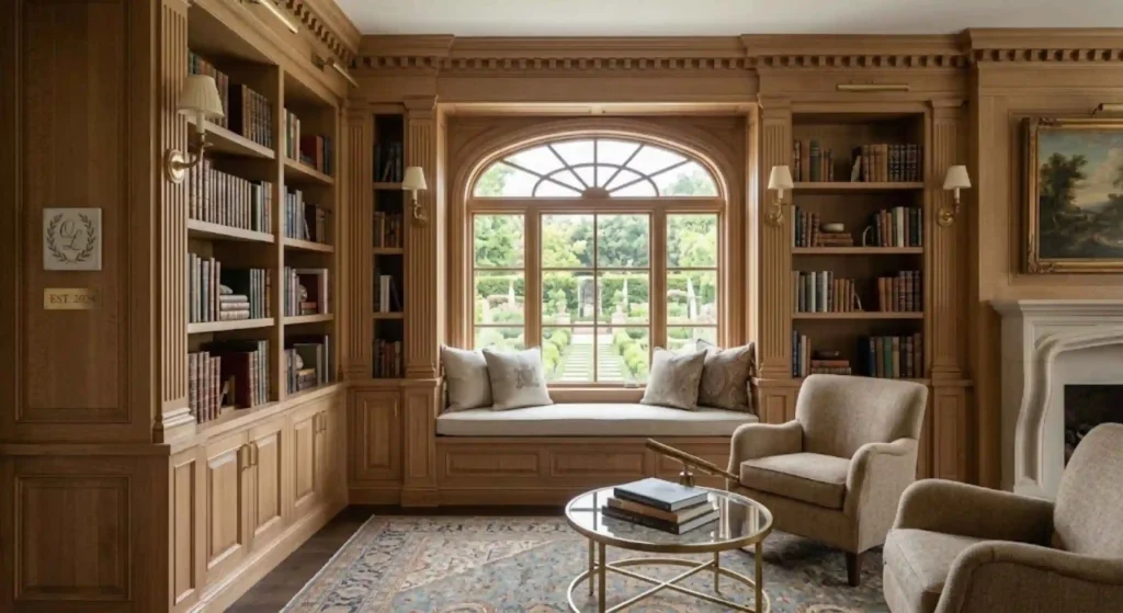 Custom woodworking and built-in office cabinets in Brentwood