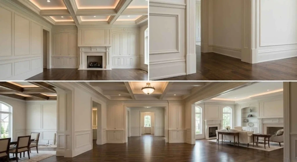 Luxury Brentwood home showcasing professionally installed whole-home trim package