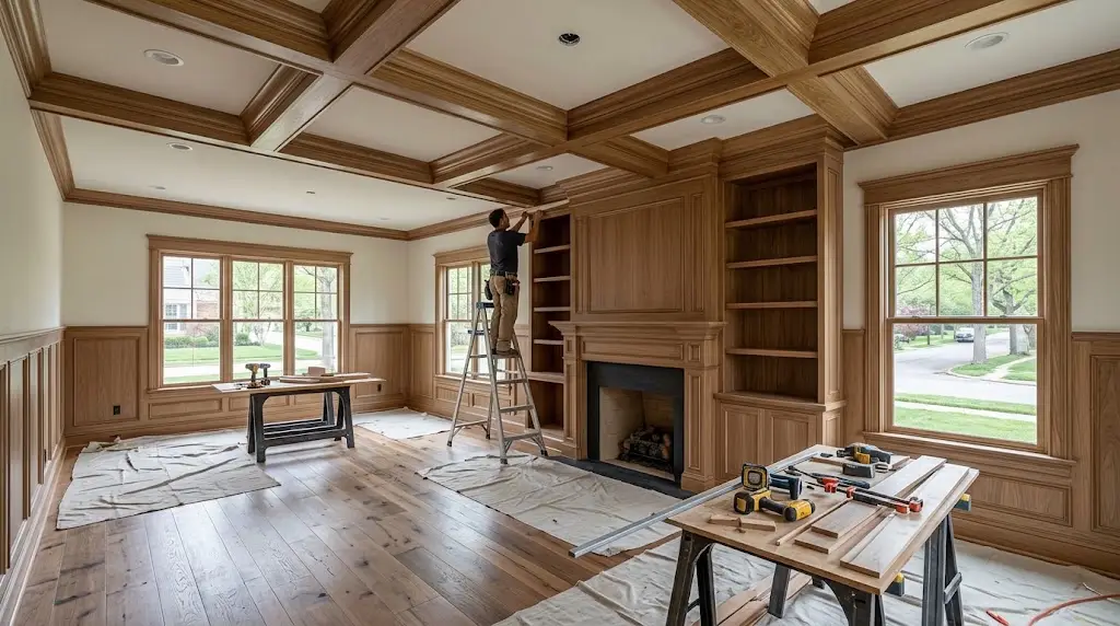Professional trim and custom Woodwork installation in a Franklin TN interior